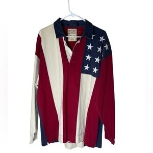 very rare, vintage 1990's Tommy Hilfiger Rugby in a very patriotic color way.